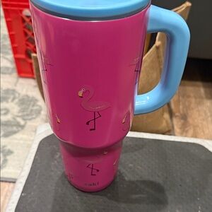 Sak! Pink Flamingo Travel Mug